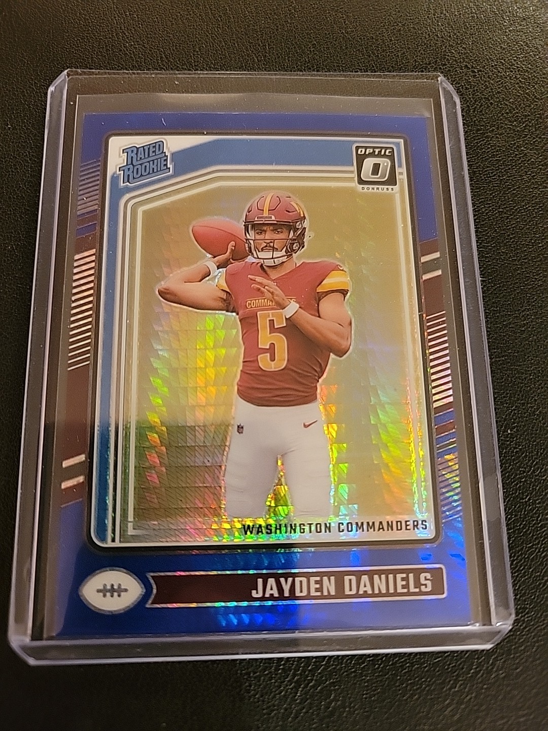 2024 Panini Donruss Optic - Rated Rookie Jayden Daniels #248 Blue Hyper  (RC)