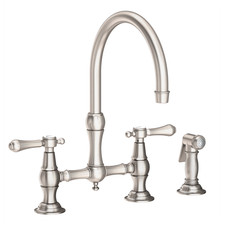 Newport Brass 9458/15S Chesterfield Kitchen Bridge Faucet Satin Nickel PVD