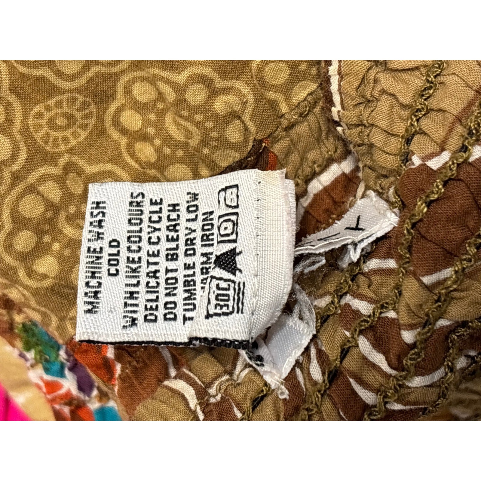 Dizzy Lizzy Medium Boho Patchwork Button Front Co… - image 13