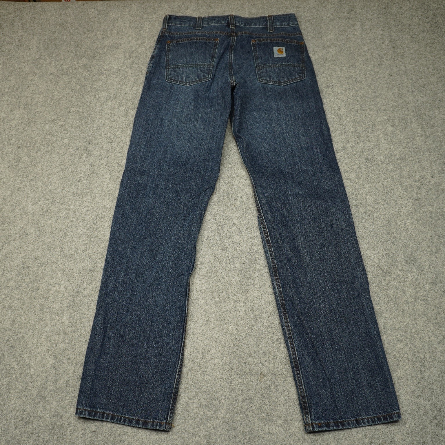 Carhartt Jeans Men's Dark Wash 30x34 Relaxed Fit Denim Workwear thumbnail 11