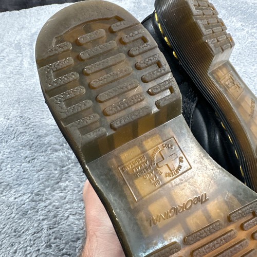 Botas con cordones Dr. Martens para mujer talla 7 NEGRO cuero punk gótico suelas gruesas goma - Imagen 5 de 20