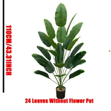 1Pc 18 Leaves Artificial Plants Large Tropical Palm Tree Fake Banana Plants Leav