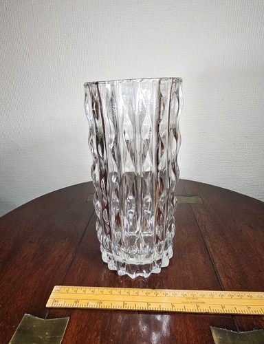 Vintage Mid Century Fidenza Clear Italian Art Glass Vase - Picture 21 of 22