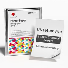 100 Sheets US Letter Adhesive Thermal Paper For M832 M834 M08F Printer
