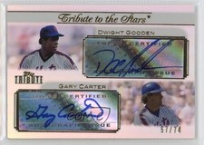 2011 Tribute to the Stars Dual 57/74 Dwight Gooden Gary Carter Auto HOF 4f5
