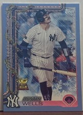 Austin Wells 2025 Topps Holiday Light Blue Glitter #H56  M35