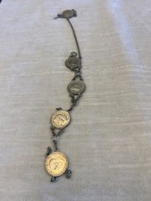 Antique Silver King George V Three pence Watch Chain 1930’s As Is