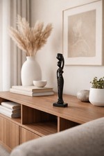 Afrikanische Figur Frau Holzskulptur handgeschnitzt Deko Kunst Afrika Unikat 25