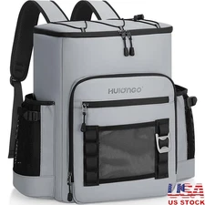 Insulated Cooler Backpack W/ Multi-Pocket Design Leakproof Camping Travel New