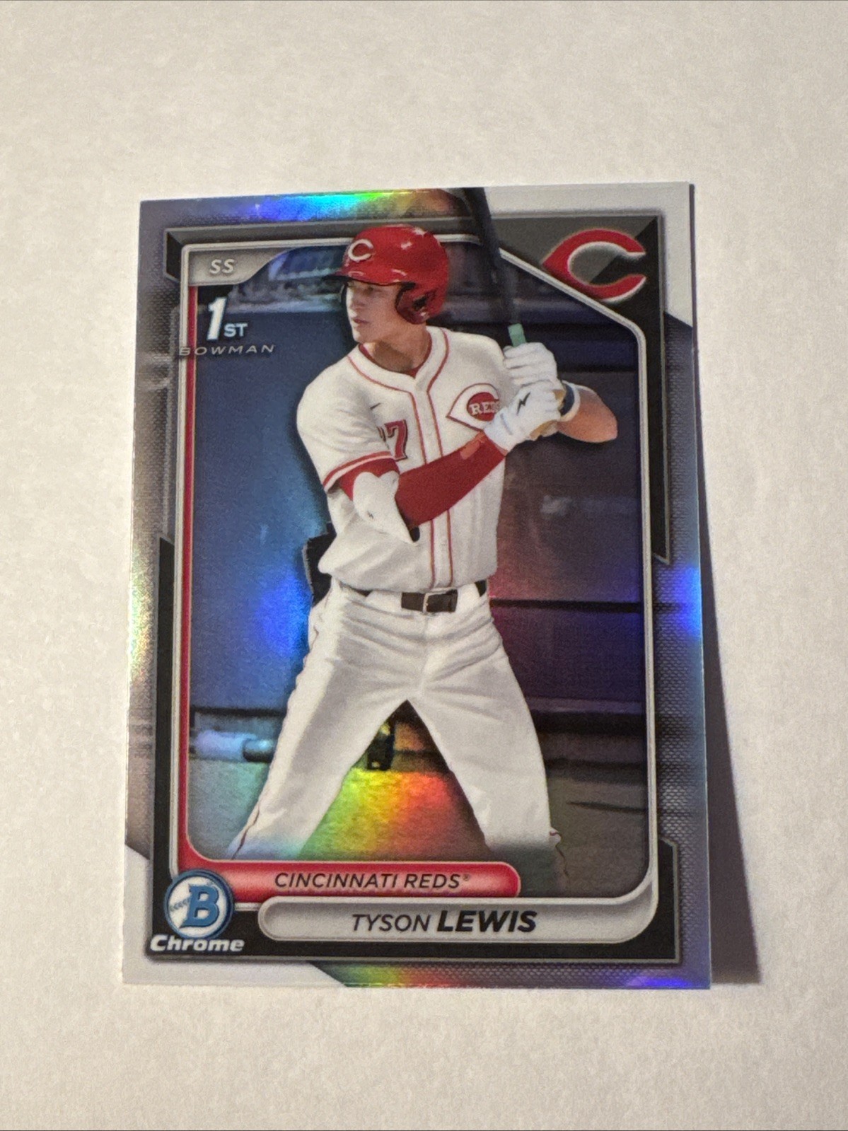 2024 Bowman Draft Chrome Tyson Lewis BDC-44 Refractor 1st RC Prospect RookieCard