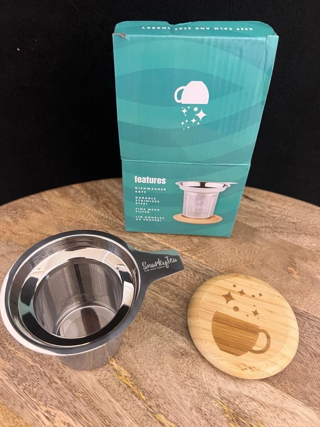 Snarky Tea Steepin' It Real Single Cup Stainless Steel Tea Infuser with Bamboo L
Opens in a new wind