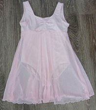 Capezio Girls Dance Dress Costume Leotard Light Pink L Large 12 14 Sleeveless