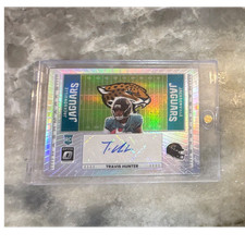 2025 Panini Donruss Optic Hash Marks Rookie Autograph Travis Hunter Jaguars