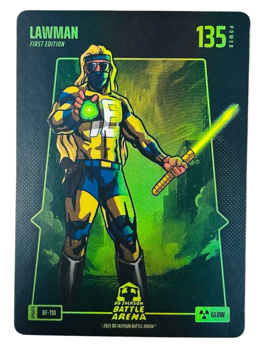 2025 Bo Jackson Battle Arena Lawman Trevor Lawrence Glow Battlefoil SP 135