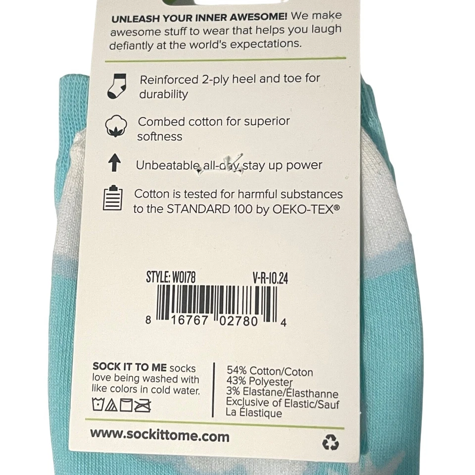 ¡Attn Dog Lovers! Calcetines SOCK it to me para mujer con estampado de cachorro cachorro y visitante se adapta a 5-10 Foto 4 de 4