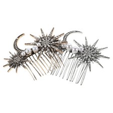 2 Pcs Updo Hair Comb Bridal Party Vintage Bun Combs for Decorating