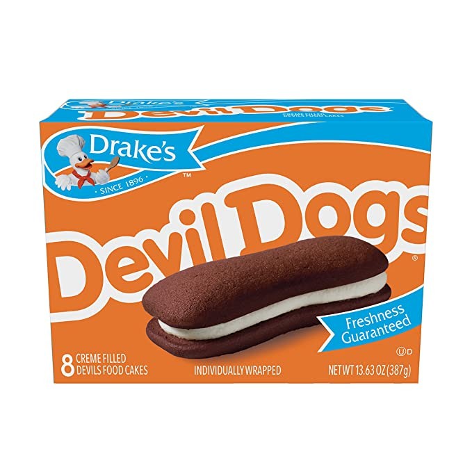 Drake's Variety Pack - 2 Boxes of Devil Dogs, 2 Boxes of Ring Dings, and 2
