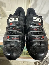SIDI FIVE Carbon Composite Road Cycling Shoes 45 Black Red White Vernice