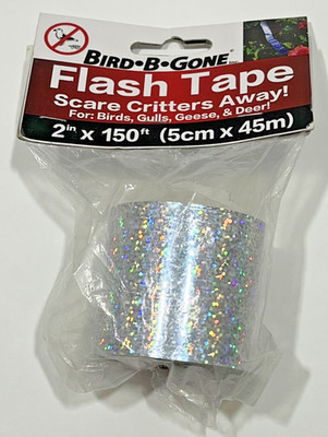 NEW Bird B Gone Flash Tape 2'' x 150'  #MMAFT-SIL - Sealed - Scare Critters Away!