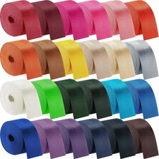 Windyun 24 Rolls Nylon Webbing 1/1.5 Inch Wide Heavyweight Nylon Strap 3.3 Ya...