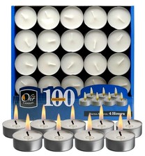 Tealight Candles - 100 Pack Bulk Tea Lights Candles - White Tealights Unscent...
