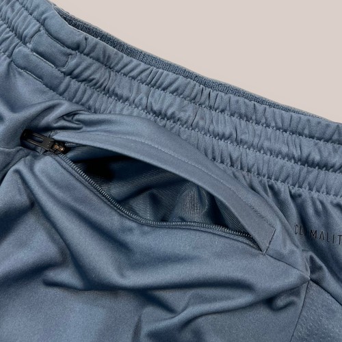 Adidas Climalite Gray Active Basketball Shorts Zip Pocket Elastic Waist Men Sz L - Picture 4 of 11