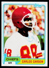 Carlos Carson, 1981 Topps, #467, Kansas City Chiefs, Rookie