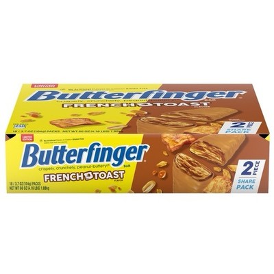 Butterfinger French Toast Flavor Limited Edition 3.7 oz Bars 18 ct Box Candy