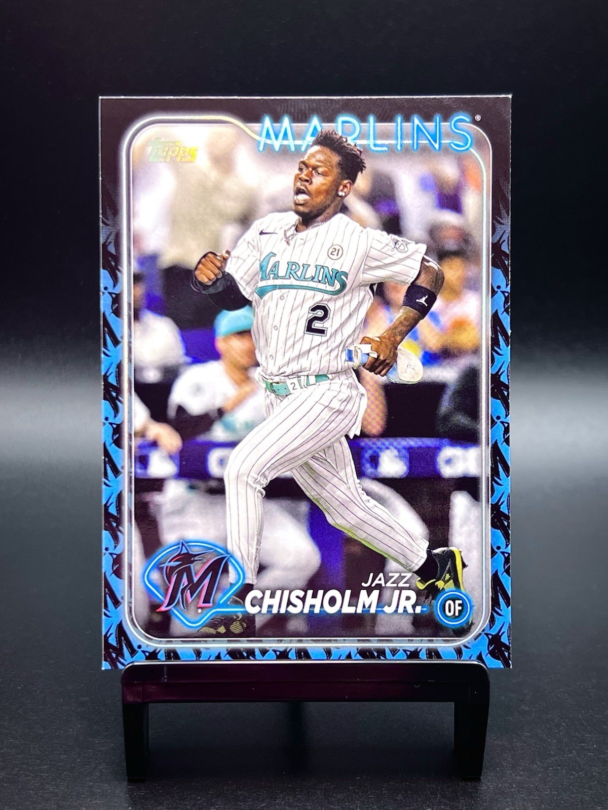 2024 Topps Series 1 #223 Jazz Chisholm Jr. TEAM COLOR LOGO BORDER SSP Yankees