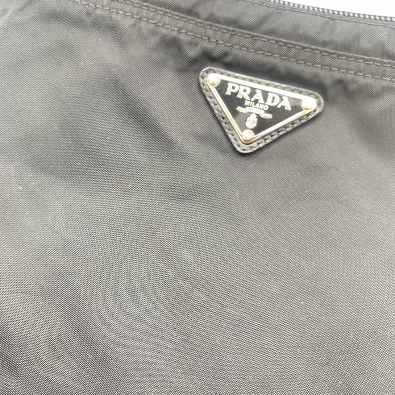 PRADA Tessuto Nylon Shoulder Bag Crossbody Pochette Sacoche Triangle Logo Black thumbnail 16