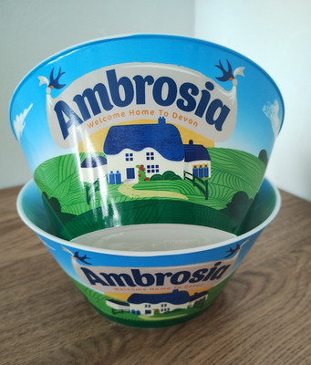Ambrosia Milchreis Kunststoffschalen Sammlerstück Retro