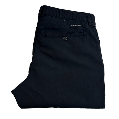 Peak Performance Chino Hose Damen Hose W32 L31 (Etikett 31/32) Schwarz Slim Fit