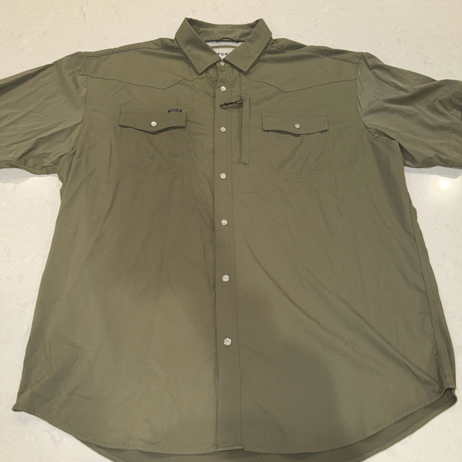 PONCHO Western THE SABINE Pearl Snap SHIRT Men’s XL Olive Green Fishing Outdoor
Opens in a new windo