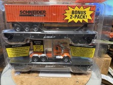 Menards 2 Piece BNSF Schneider Tractor and Trailer New Old Stock. 
