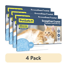Pack 4 - Petsafe Scoopfree Crystal Disposable Cat Litter Tray Fresh Scent Pack 4 - Petsafe Scoopfree Crystal Disposable Cat Litter Tray Fresh Scent