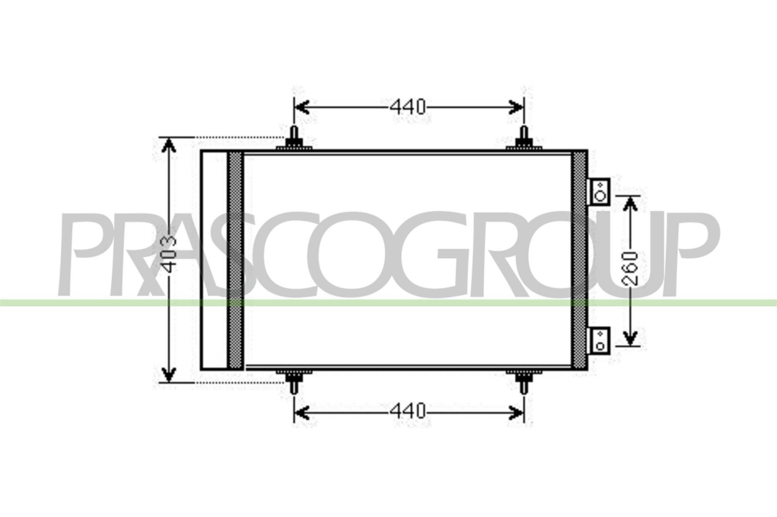 PRASCO UK AC Condenser Air Conditioning for Citroen Fiat Peugeot Toyota 06-16