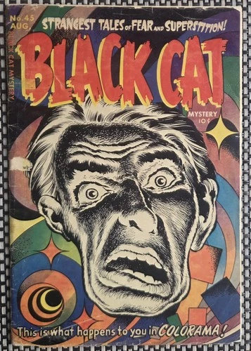 Black Cat Mystery #45 1953 Harvey Pre-Code Horror No Tomb Of Terror FOREIGN READ