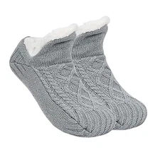 Women Slippers Socks with Gripper Winter Non Slip Thick Fuzzy Warm Socks Indoor