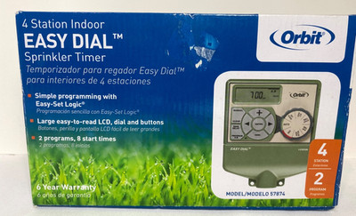 Orbit 4 Station Indoor Easy Dial Sprinkler Timer Model 57874 NEW