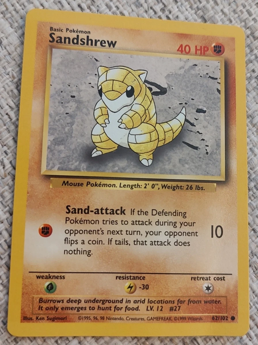 Sandshrew In Pokémon Individual Trading Cards for sale | eBay