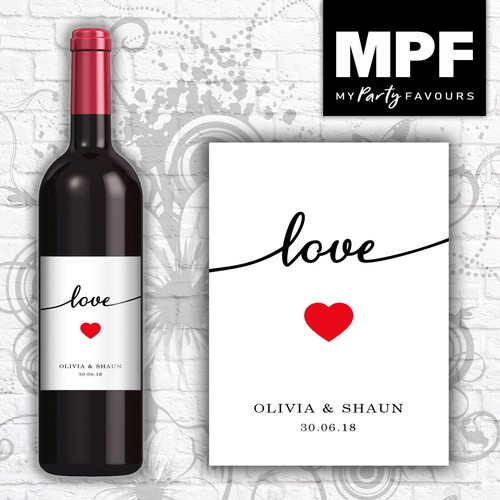 Personalised Wedding Engagement Wine Bottle Label - Perfect for table settings - Picture 3 of 12