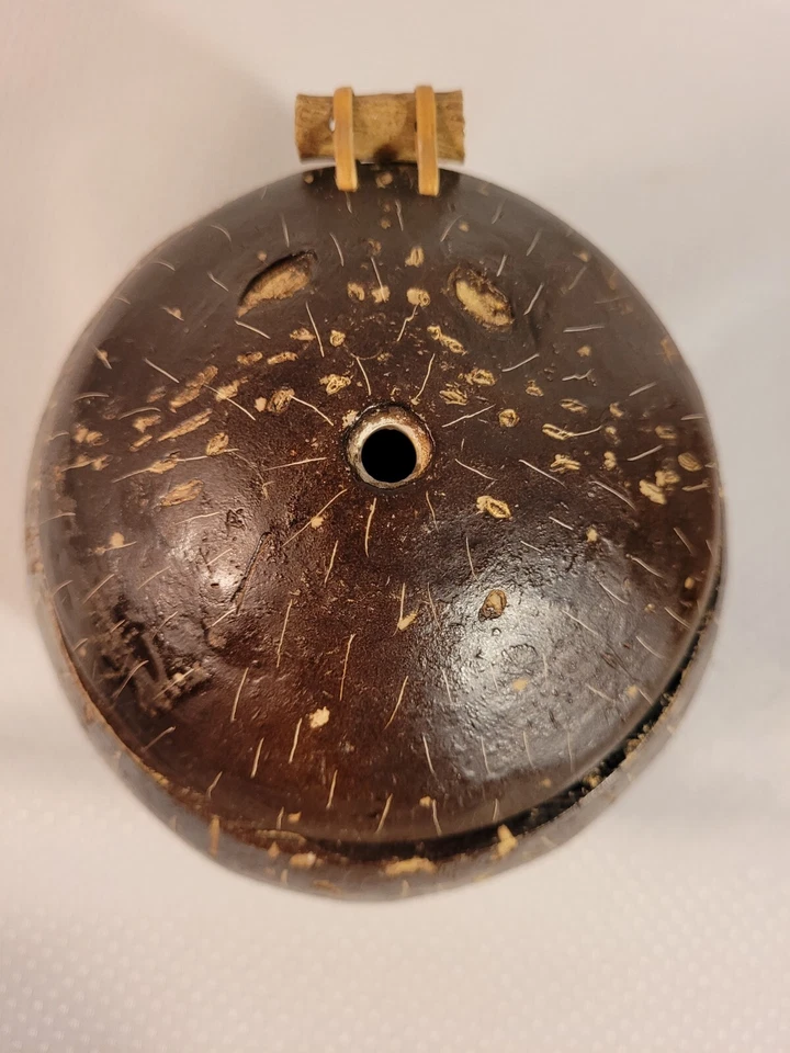 2 tazas réplica de resina marrón coco con inserto taza de bebida hawaiana Luau Tiki Bar Foto 2 de 4