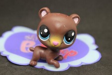 LITTLEST PETSHOP PET SHOP LPS #NN 116 HASBRO BEAR BEAR GRIZZLER HILL BLUE EYES