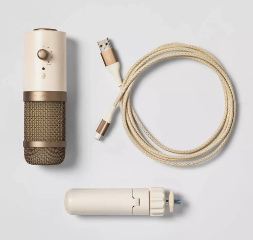 Heyday Desktop Microphone Stone White 6ft Cord Compatible V84J - 第 4/4 張圖片