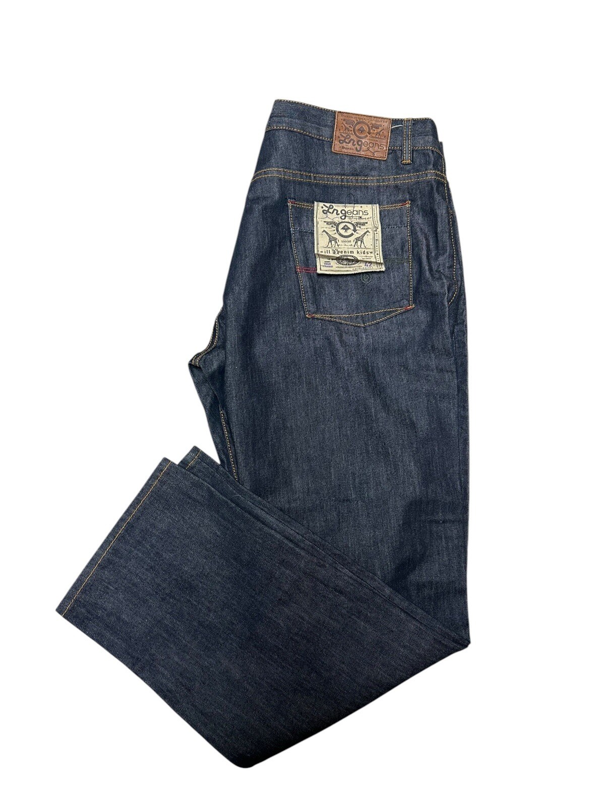 LRG Ill Denim True Straight Jeans 42x32 Baggy Skater Hip Hop Y2K Style