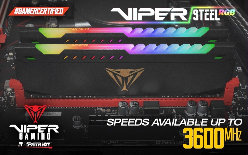 Patriot Viper Steel RGB 32GB (1 x 32GB) DDR4 3200 (PC4-25600