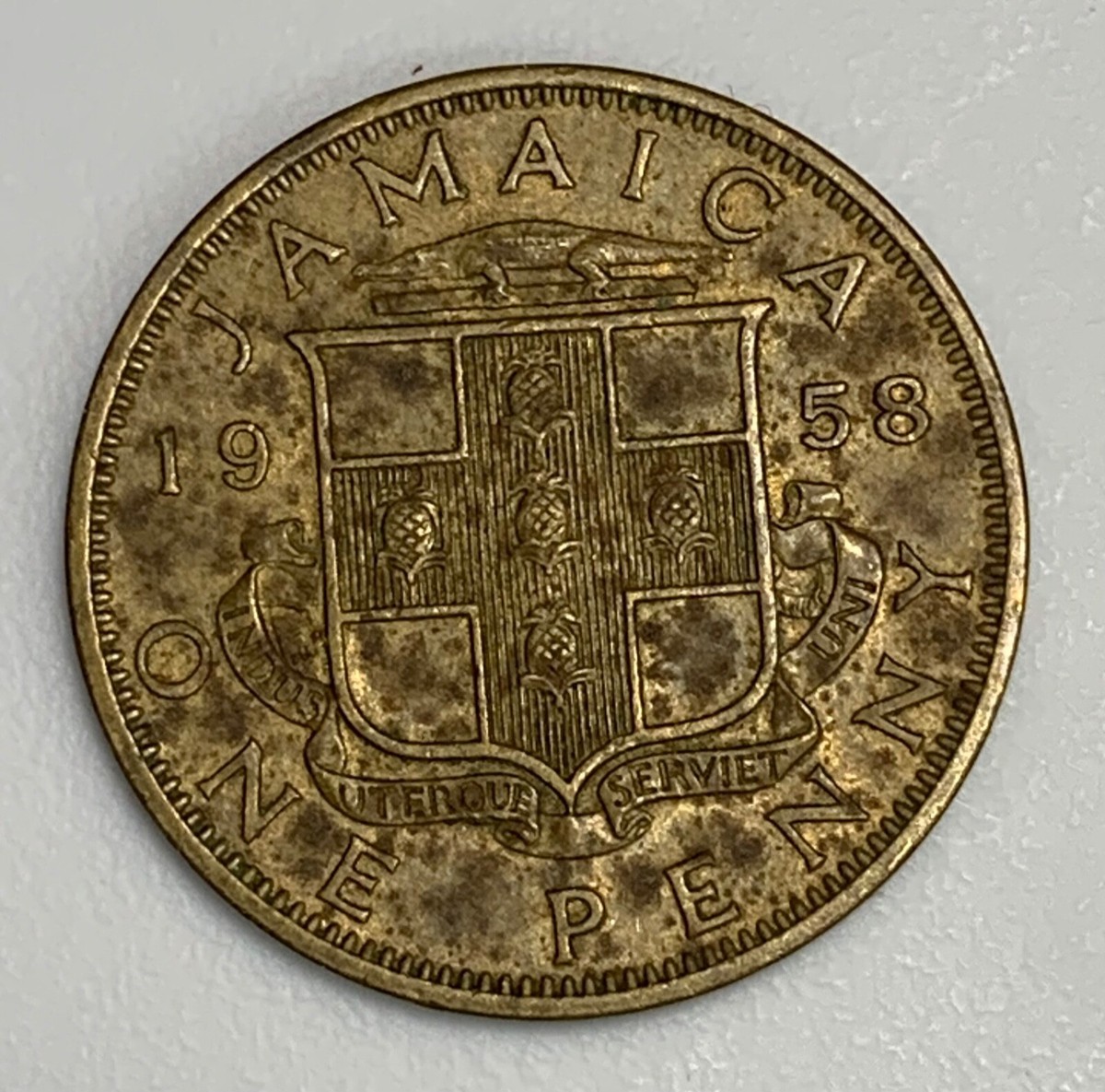 1958 Jamaica - One 1 Penny - Queen Elizabeth The Second II - (663