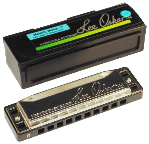 TOMBO Professional 22-Hole Harmonica 3-Octave Brass Chrome Maple