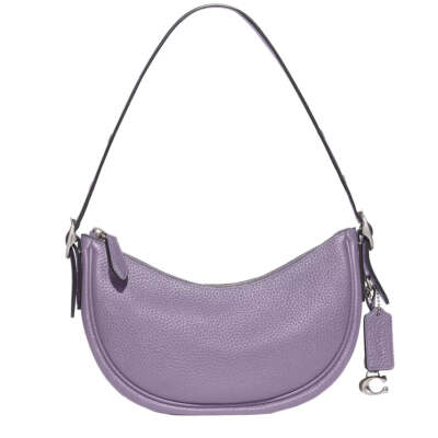 Coach Luna Soft Pebble Leather Shoulder Bag Light Violet CC439 | eBay