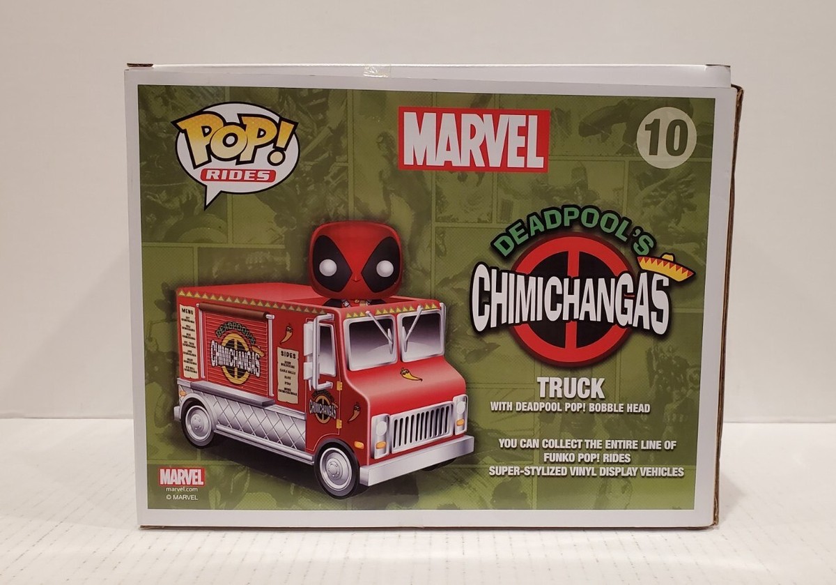 Funko POP Rides Marvel 10 Deadpool's Chimichanga Truck Red